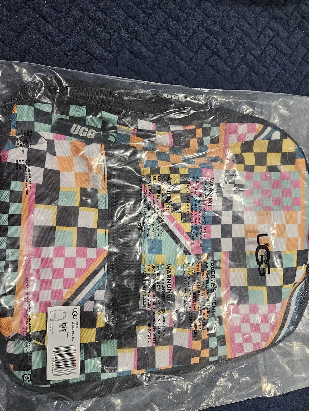 UGG Multicolor Checkerboard Backpack